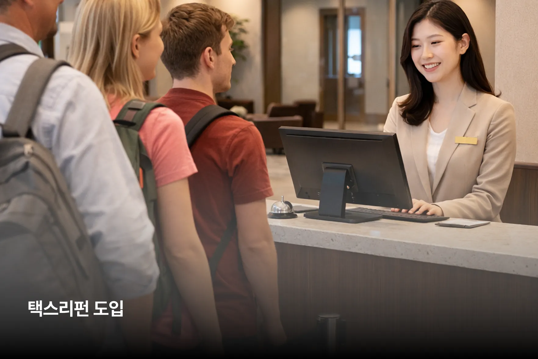 택스리펀 미도입 시 프런트 데스크 예시